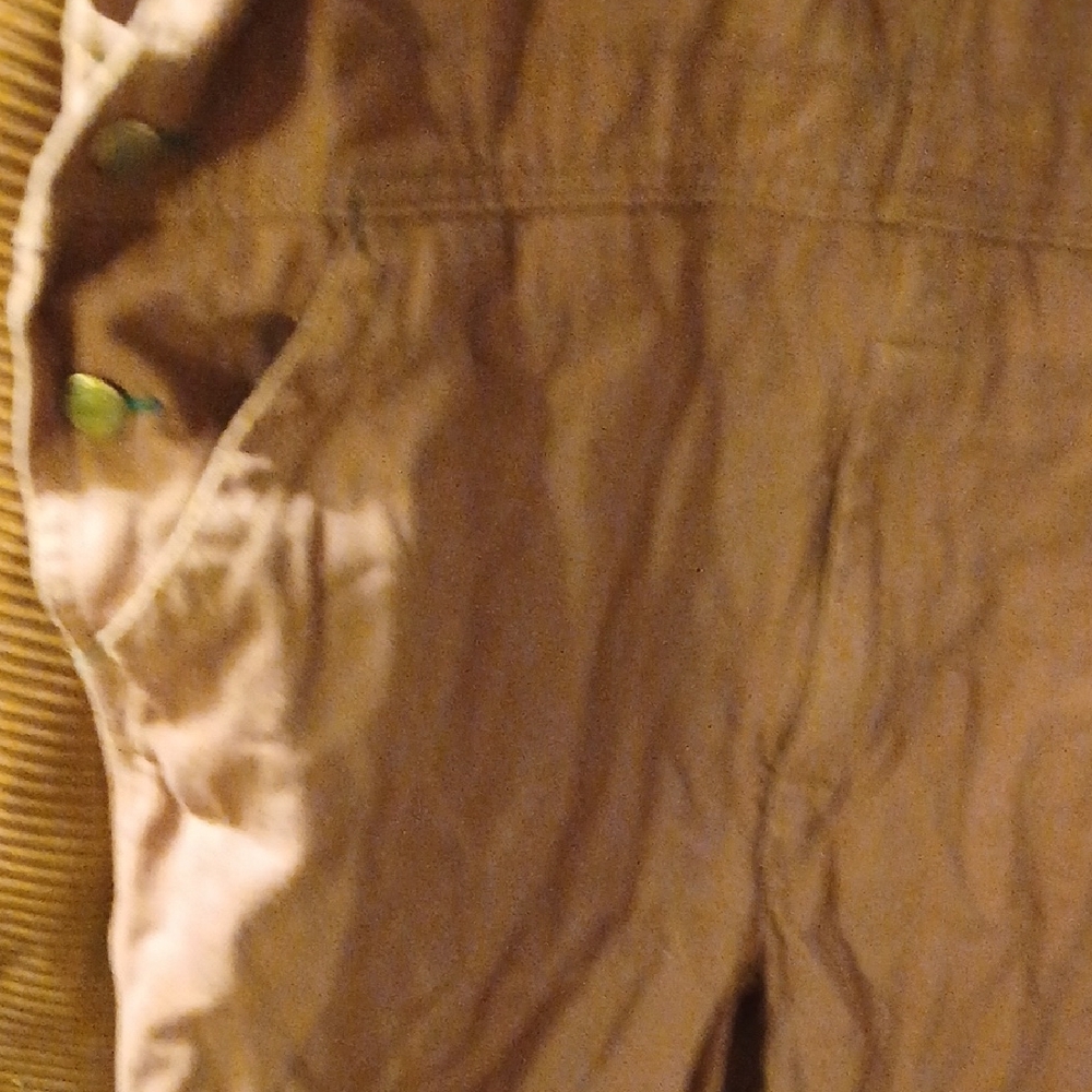 Liberty Rust-Brown Overalls with Green Trim - Picture 3 of 13